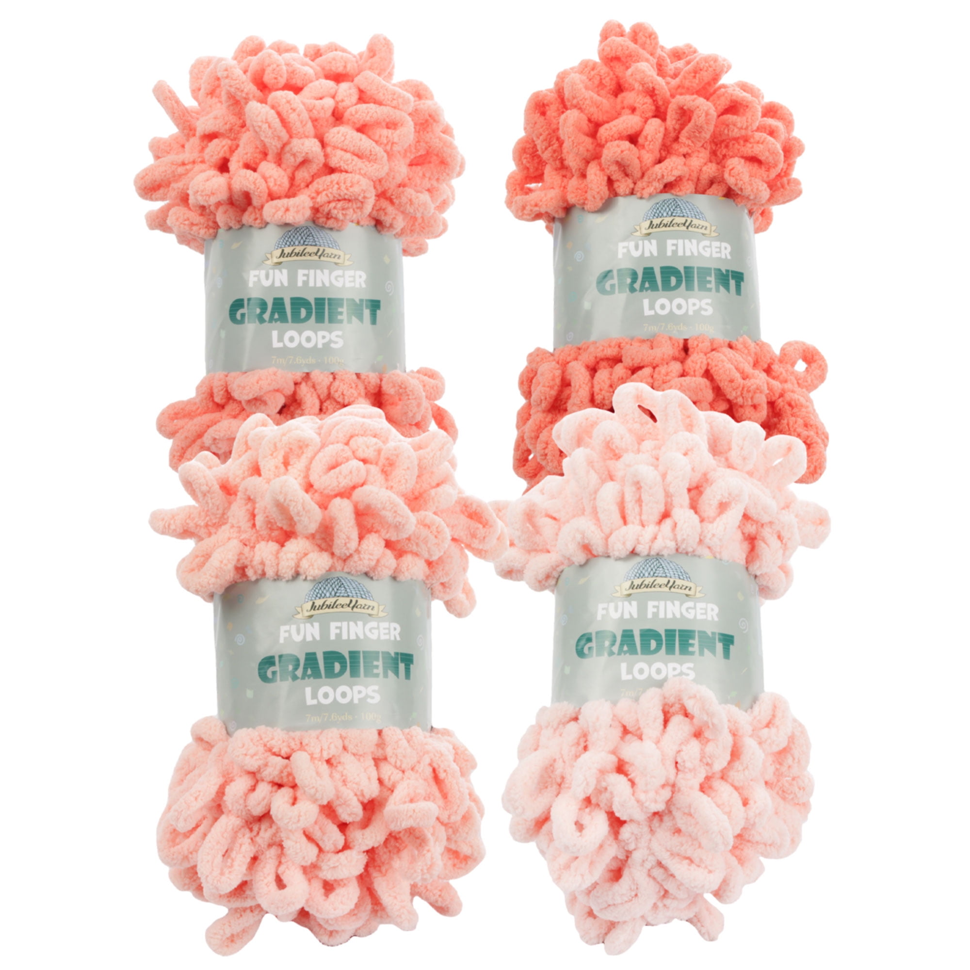 JubileeYarn Fun Finger Gradient Loops Yarn Polyester Jumbo Loop Yarn
