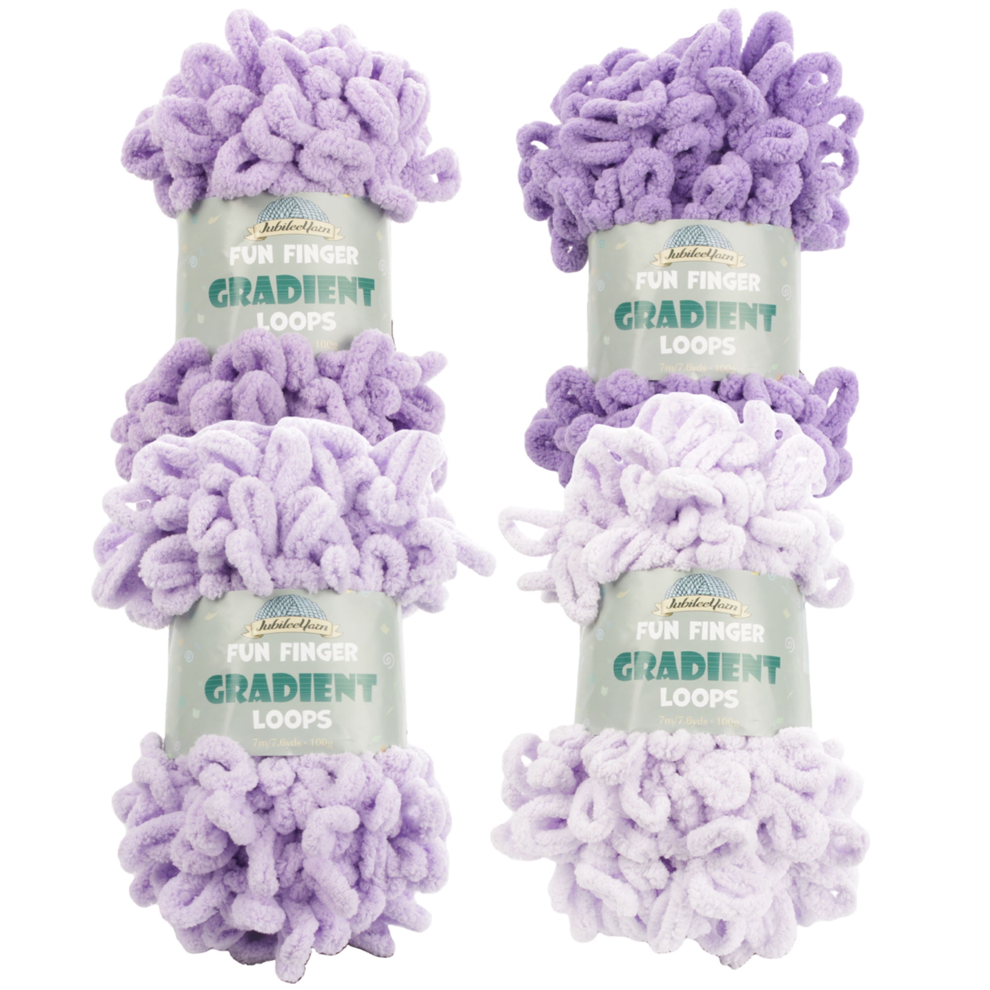 JubileeYarn Fun Finger Gradient Loops Yarn Polyester Jumbo Loop Yarn