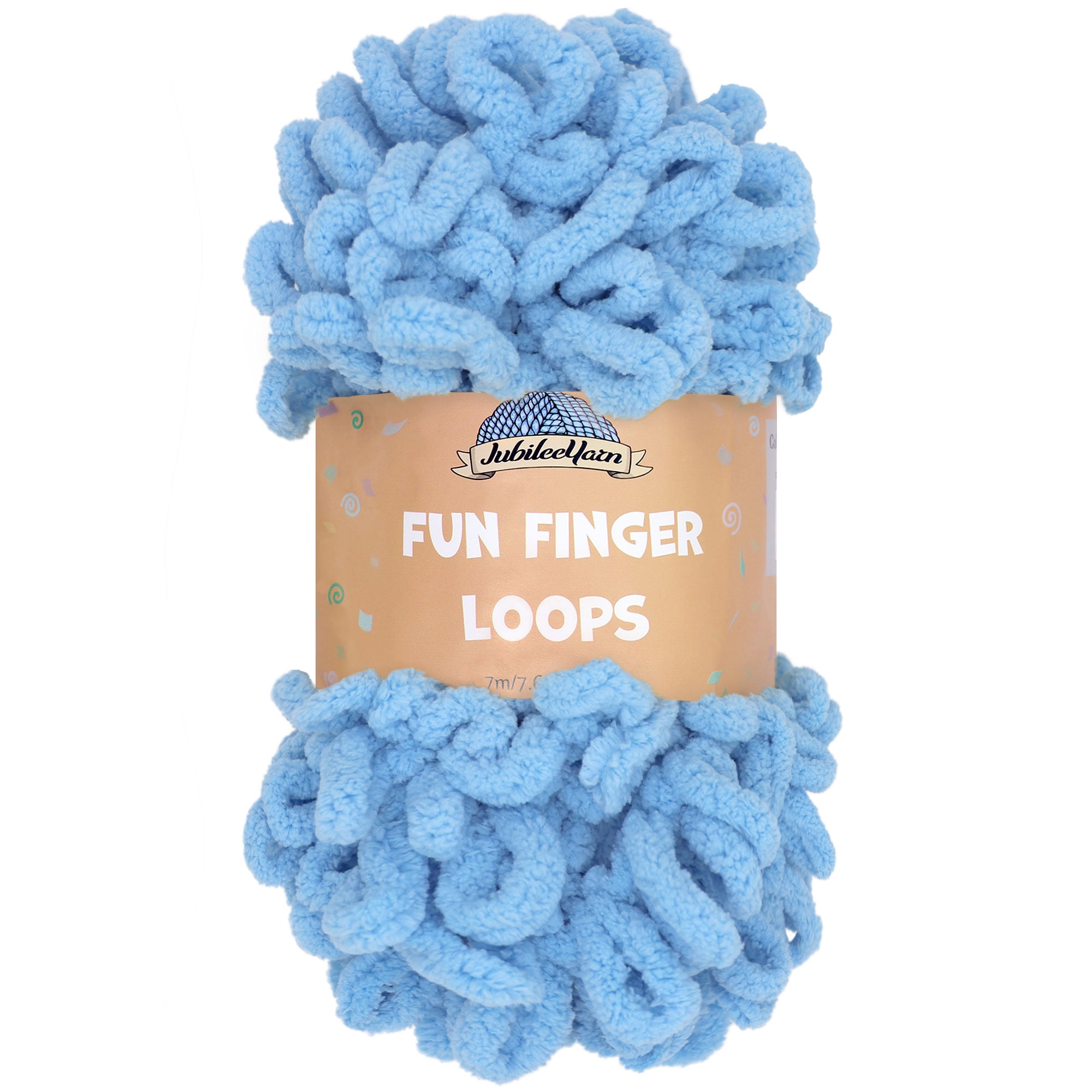 JubileeYarn Fun Finger Loops Lot de 4 écheveaux de fil en polyester 100 g/ écheveau Rose JubileeYarn Fun Finger Loops Lot de 4 écheveaux de fil en polyester 100 g/ écheveau Rose