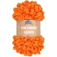 thumbnail image 1 of JubileeYarn Fun Finger Loops Yarn - 100g/Skein Jumbo Polyester - Orange Peel - 1 Skein, 1 of 7