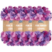 JubileeYarn Fun Finger Loops Yarn - Jumbo Polyester - 100g/Skein - Nyx - 4 Skeins