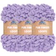 thumbnail image 1 of JubileeYarn Fun Finger Loops Yarn - 100g/Skein Jumbo Polyester - Purple - 3 Skeins, 1 of 6