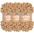 thumbnail image 1 of JubileeYarn Fun Finger Loops Yarn - 100g/Skein Jumbo Polyester - Sand - 3 Skeins, 1 of 6