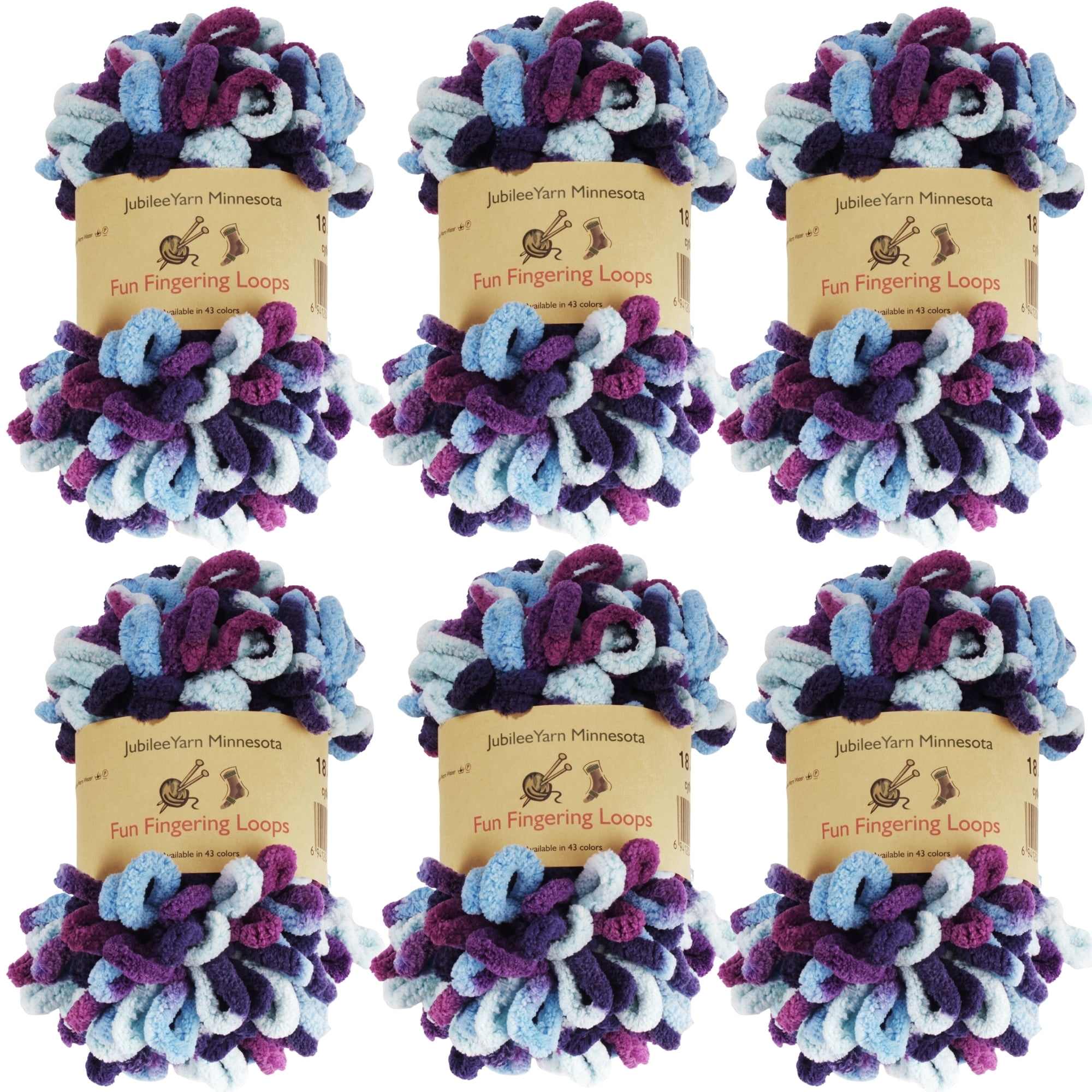 JubileeYarn Fun Finger Loops Yarn Polyester Jumbo Loop Yarn 100g