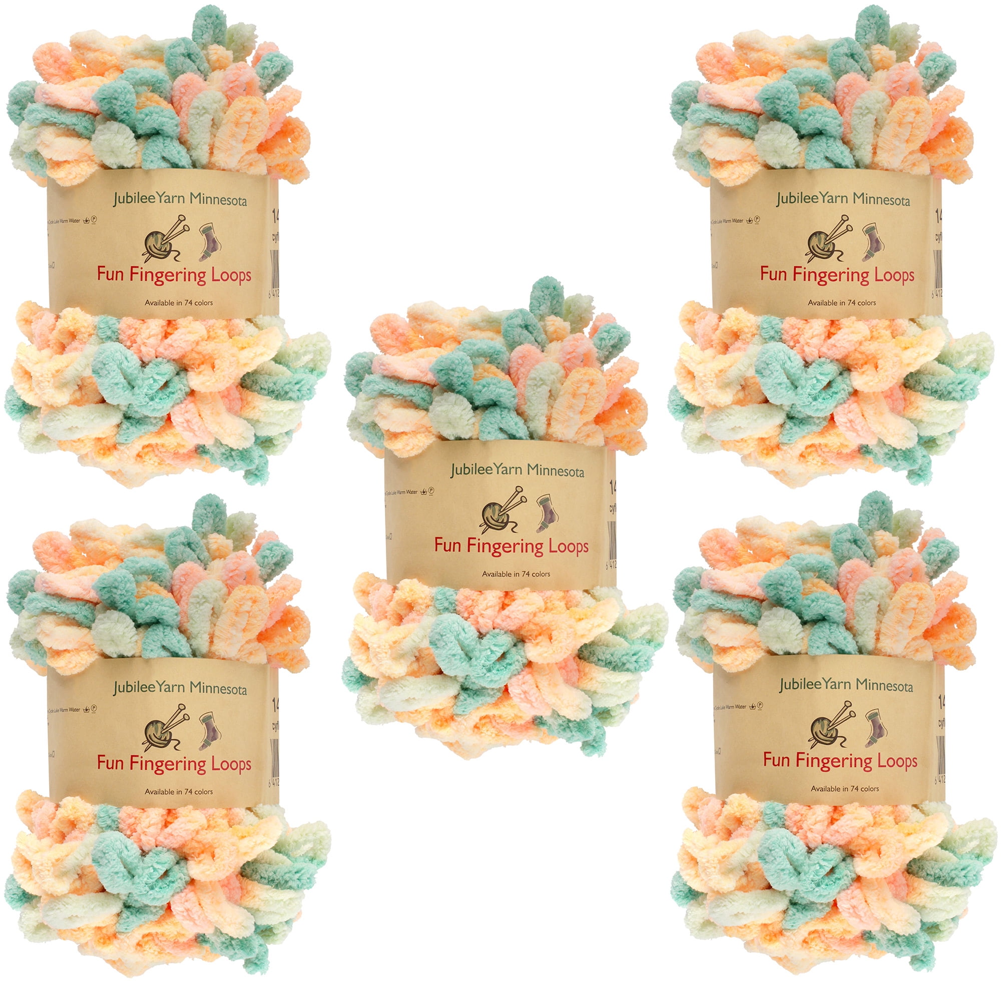 JubileeYarn Fun Finger Loops Yarn Polyester Jumbo Loop Yarn 100g