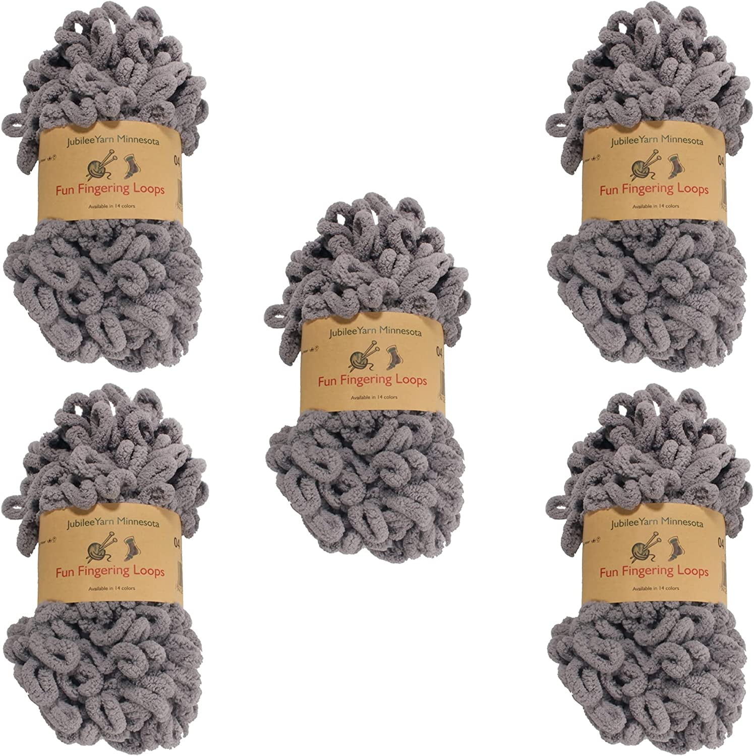 JubileeYarn Fun Finger Loops Yarn Polyester Jumbo Loop Yarn 100g