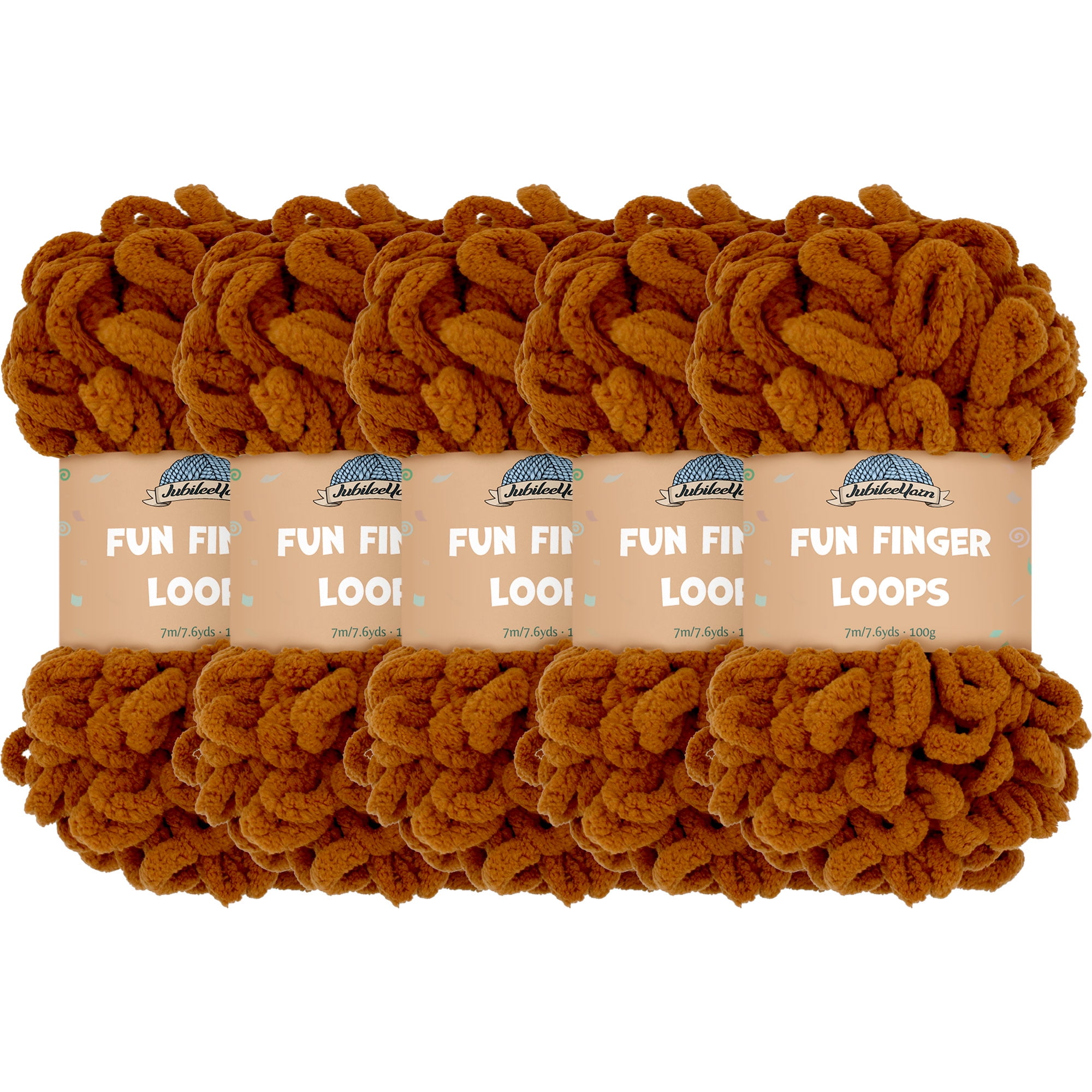 JubileeYarn Fun Finger Loops Yarn Polyester Jumbo Loop Yarn 100g