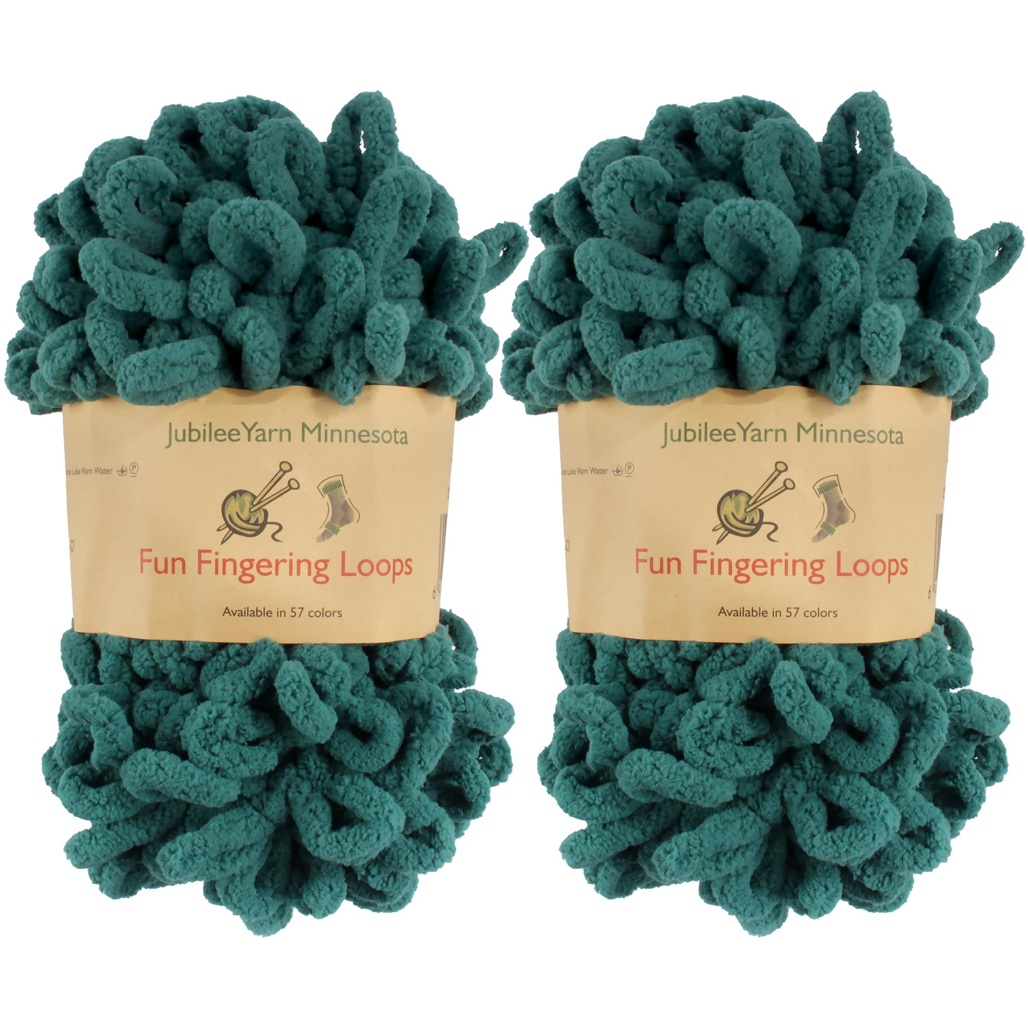 JubileeYarn Fun Finger Loops Yarn Jumbo Polyester 100g/Skein Jade