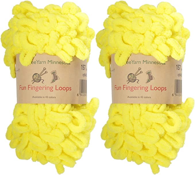 JubileeYarn Fun Finger Loops Yarn Polyester Jumbo Loop Yarn 100g