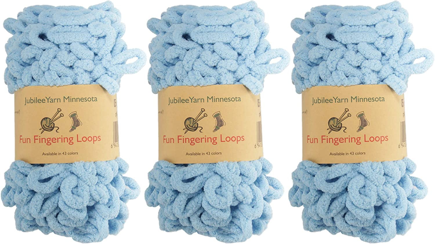 JubileeYarn Fun Finger Loops Yarn Polyester Jumbo Loop Yarn 100g