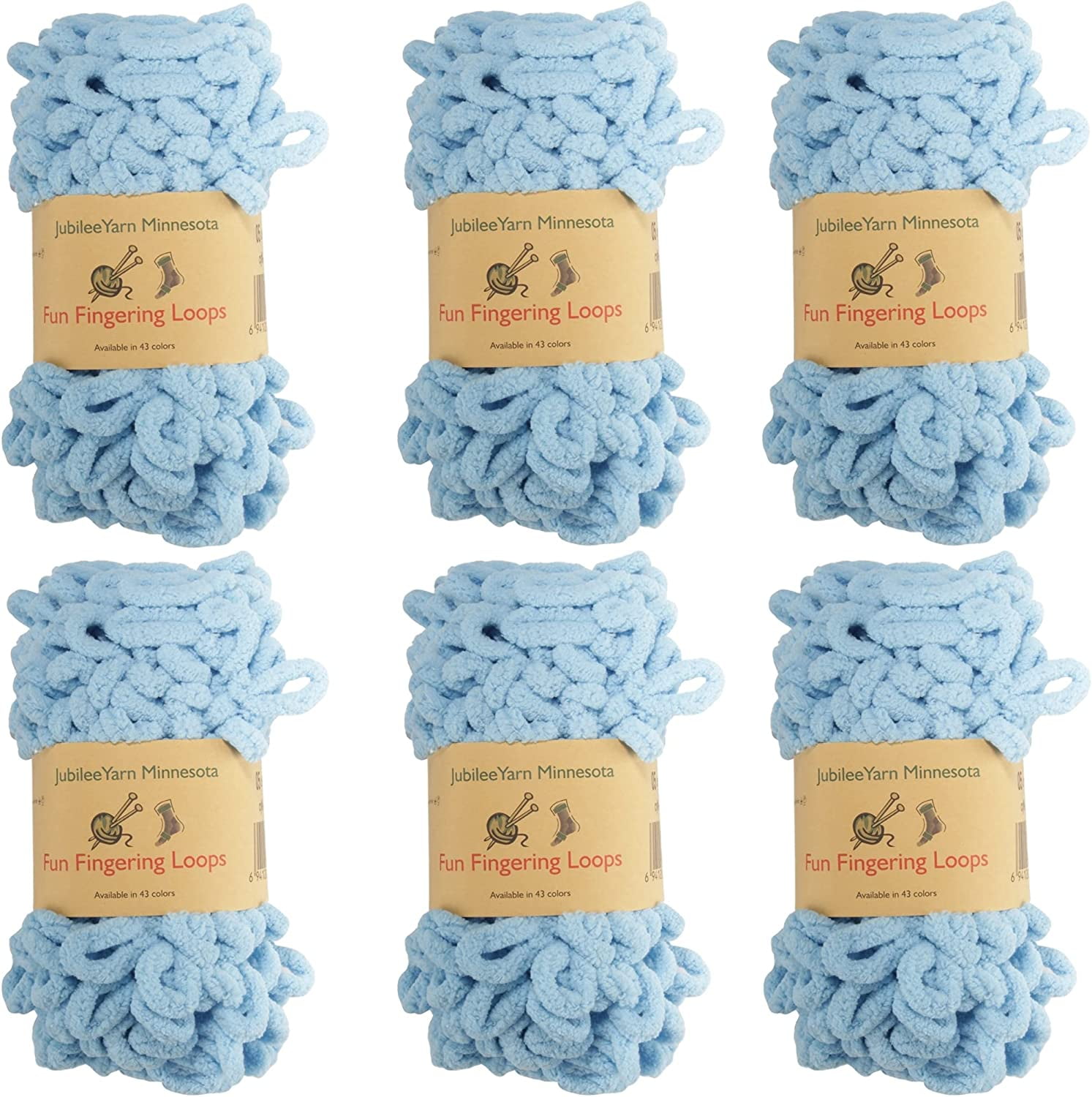 JubileeYarn Fun Finger Loops Yarn Polyester Jumbo Loop Yarn 100g