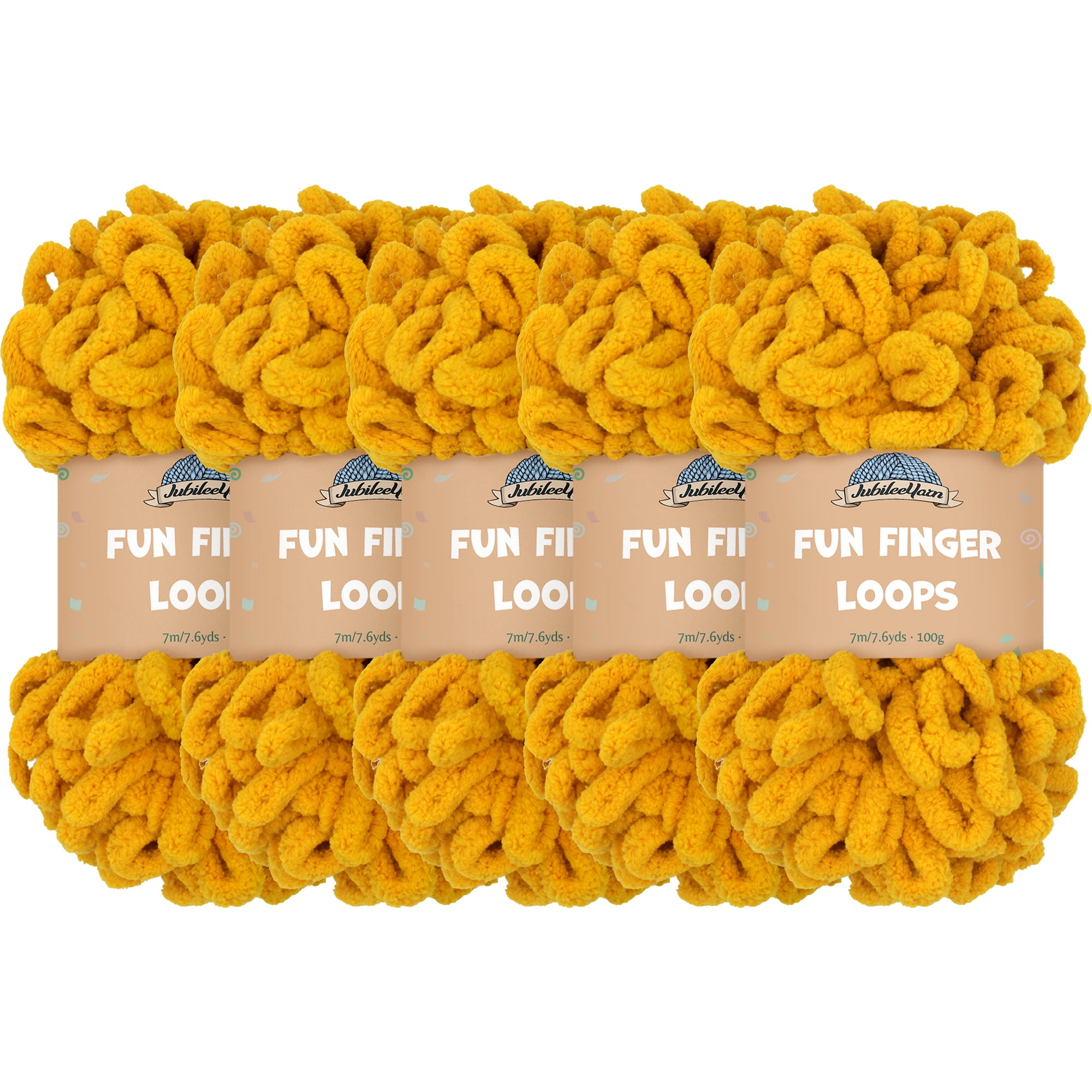 JubileeYarn Fun Finger Loops Yarn Polyester Jumbo Loop Yarn 100g
