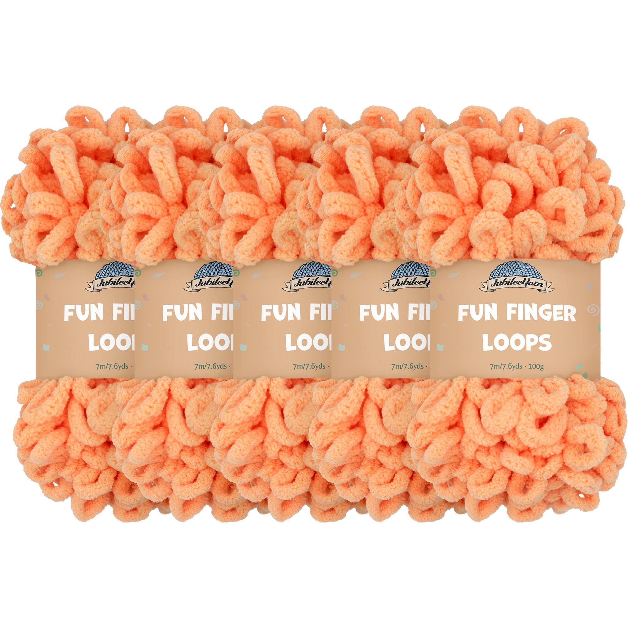 JubileeYarn Fun Finger Loops Yarn Polyester Jumbo Loop Yarn 100g