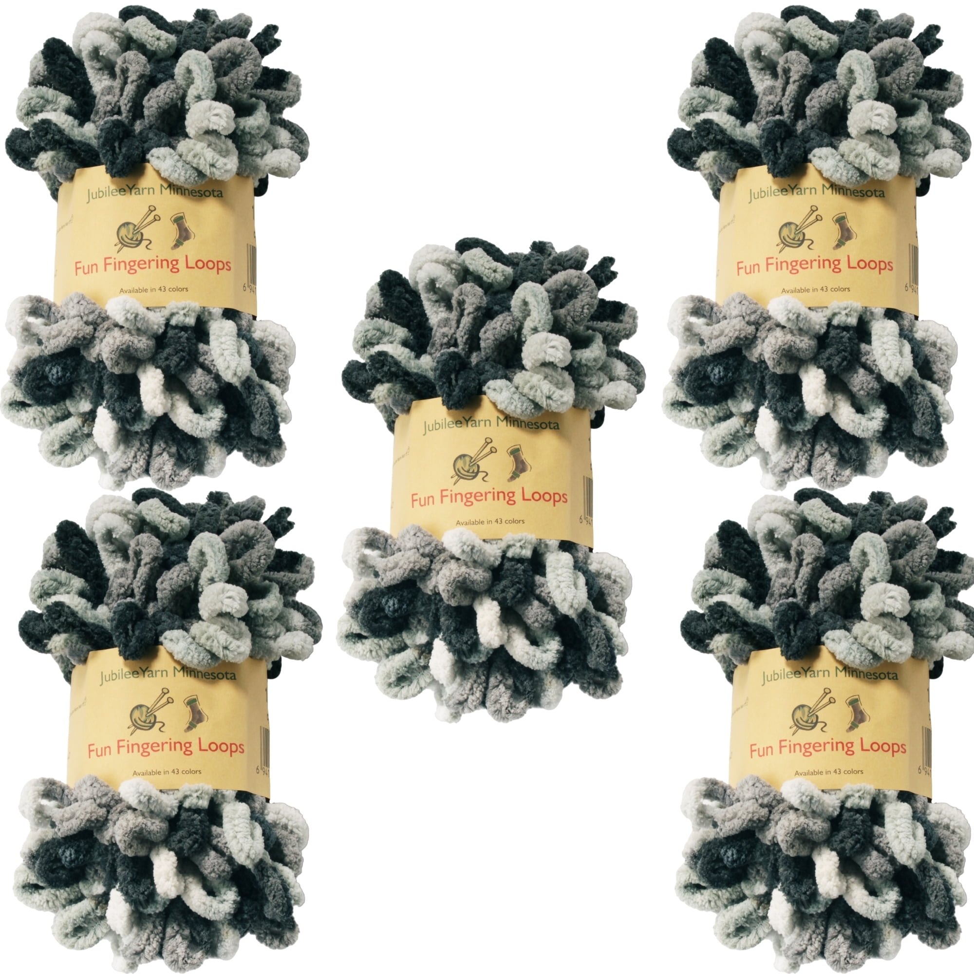 JubileeYarn Fun Finger Loops Yarn Polyester Jumbo Loop Yarn 100g