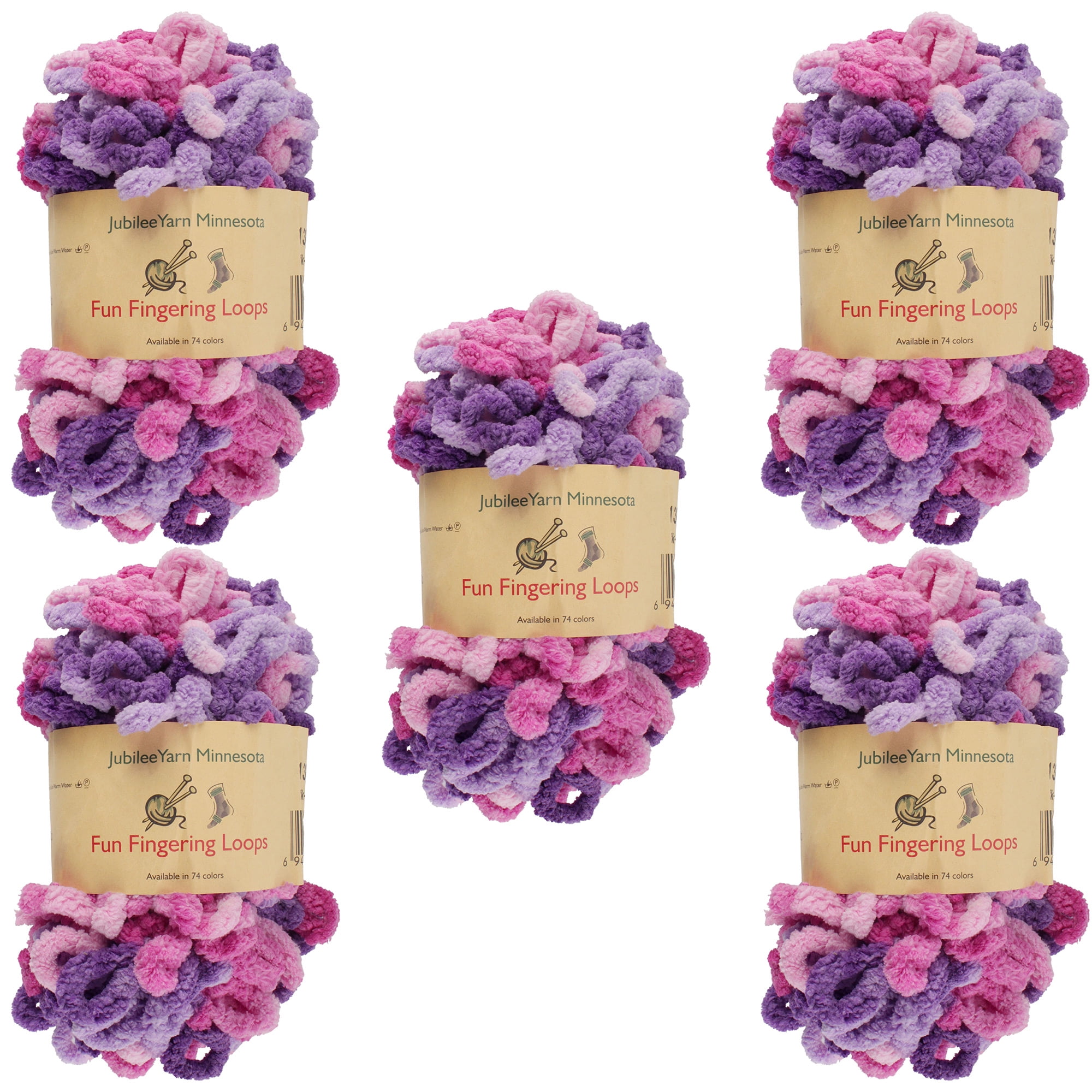 JubileeYarn Fun Finger Loops Yarn Polyester Jumbo Loop Yarn 100g