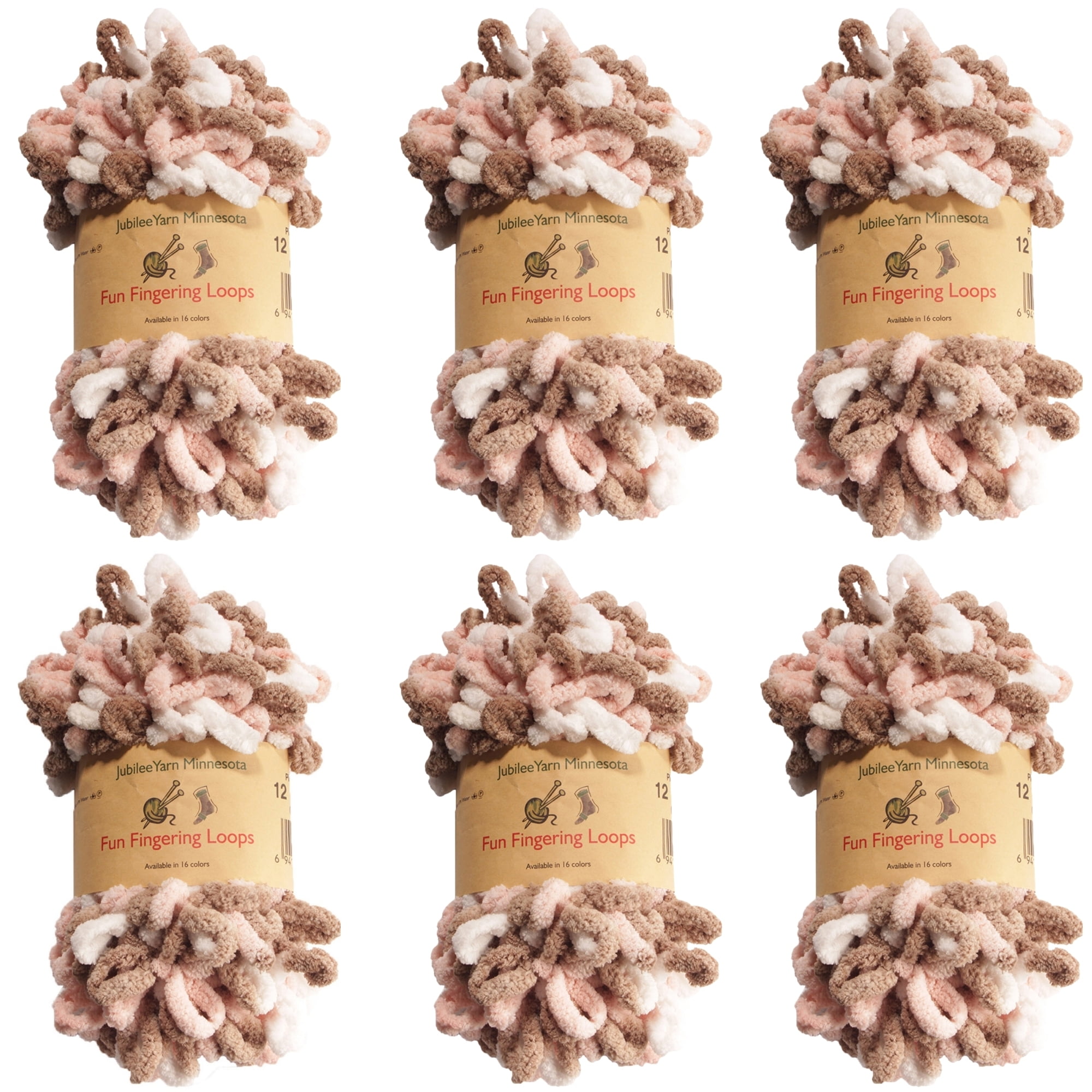 JubileeYarn Fun Finger Loops Yarn Polyester Jumbo Loop Yarn 100g