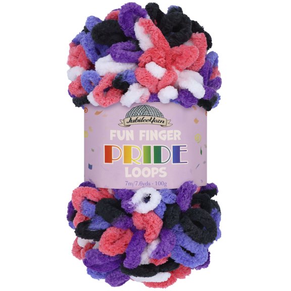 JubileeYarn Fun Finger Loops Yarn - 100g/Skein Jumbo Polyester - Kroczaleski - 1 Skein