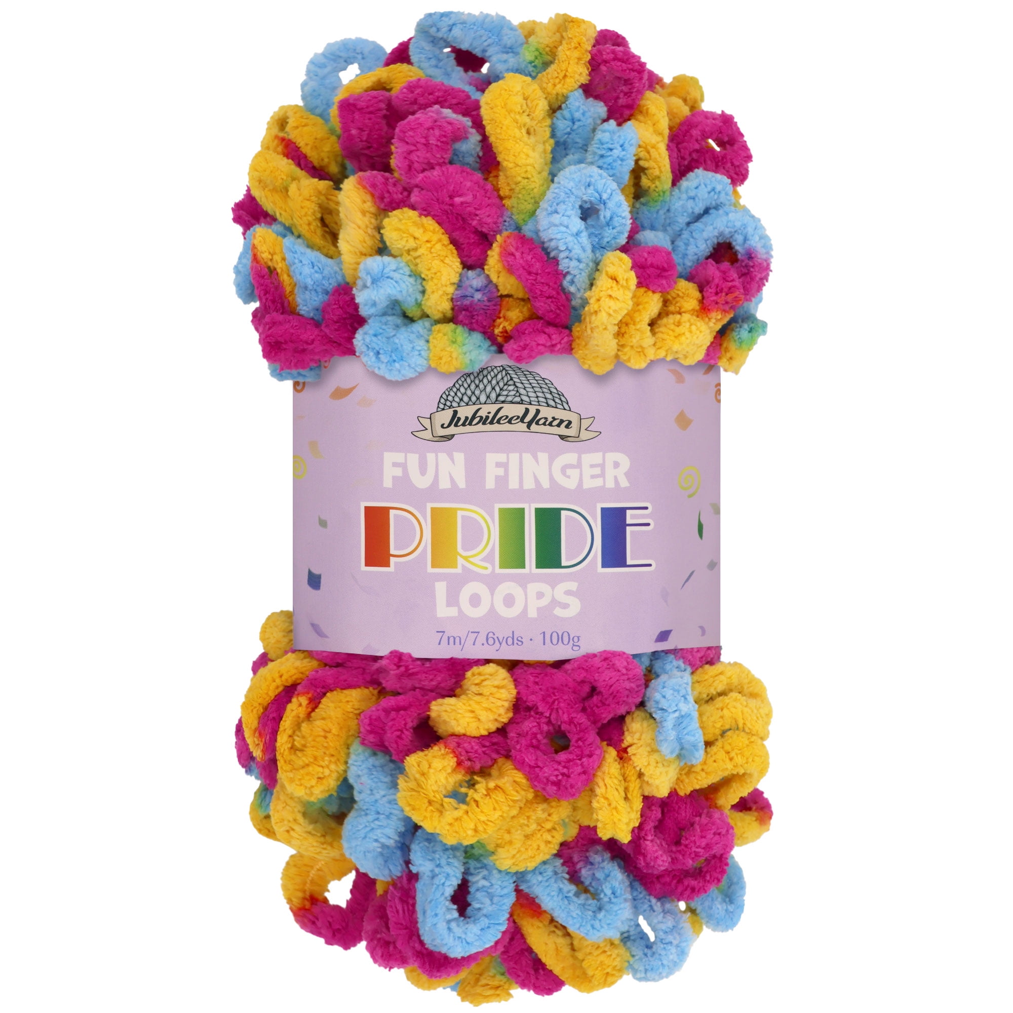 JubileeYarn Fun Finger Loops Yarn - 100g/Skein Jumbo Polyester - Russo ...