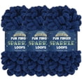 thumbnail image 1 of JubileeYarn Fun Finger Sparkle Loops Yarn - Polyester Jumbo Loop Yarn - 100g/Skein - Navy - 3 Skeins, 1 of 6