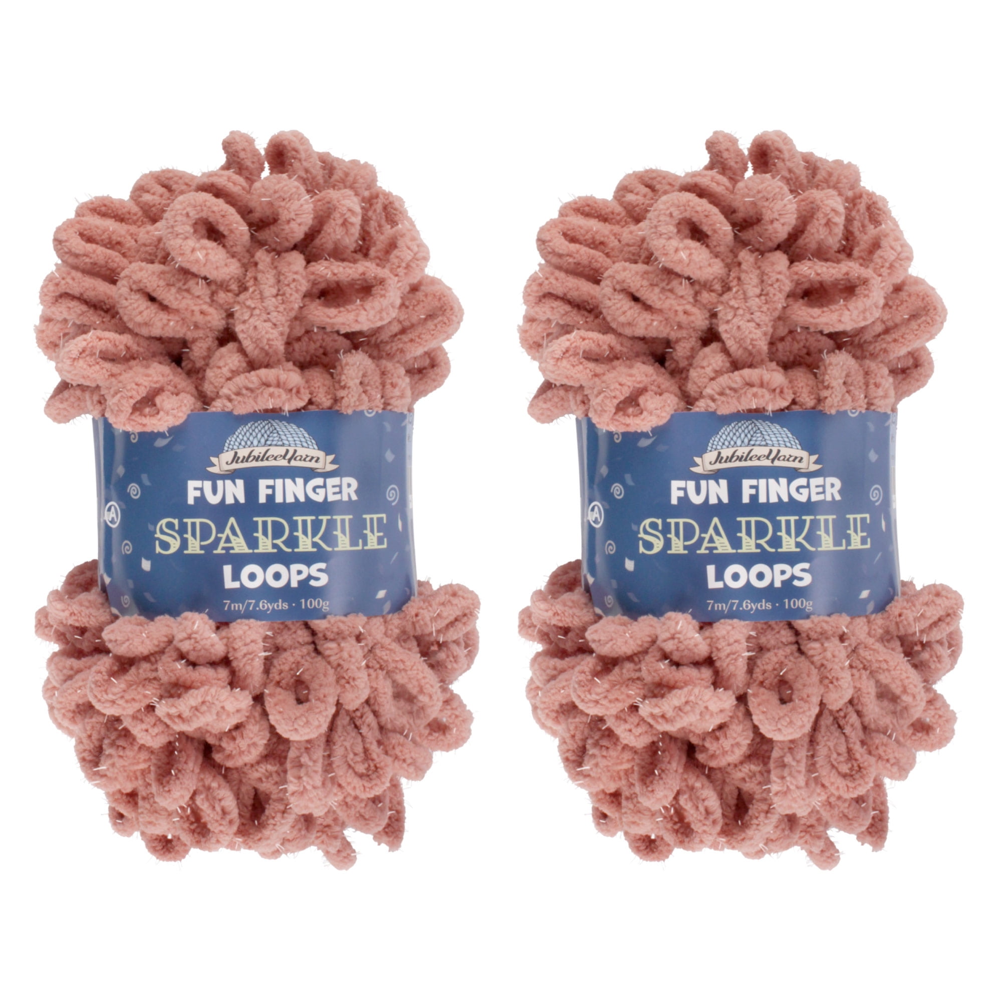 JubileeYarn Fun Finger Sparkle Loops Yarn Polyester Jumbo Loop Yarn