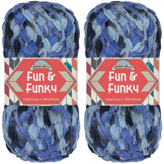JubileeYarn Fun and Funky Yarn - Bamboo Chunky Weight - Waterfall - 2 Skeins