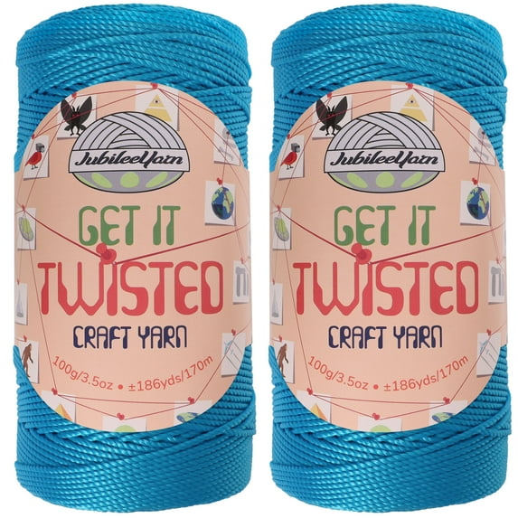 JubileeYarn Get It Twisted - 100g/Skein DK Worsted Polypropylene - 37th Parallel - 2 Cones