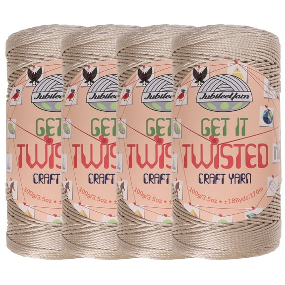 JubileeYarn Get It Twisted - 100g/Skein DK Worsted Polypropylene - Chemtrail - 4 Cones