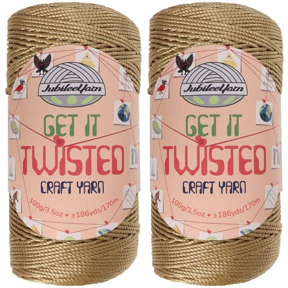 JubileeYarn Get It Twisted - 100g/Skein DK Worsted Polypropylene - Consciousness Grid - 2 Cones