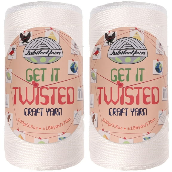 JubileeYarn Get It Twisted - 100g/Skein DK Worsted Polypropylene - Lunar Landing - 2 Cones