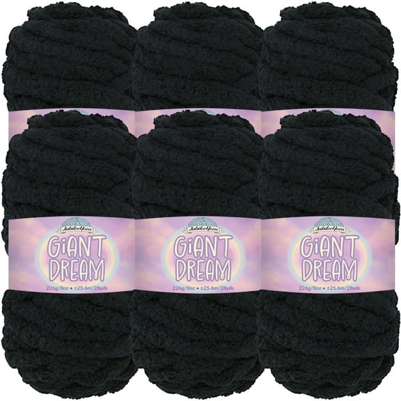 JubileeYarn Giant Dream Yarn - 226g/Skein Jumbo Polyester - Nightmare - 6 Skeins