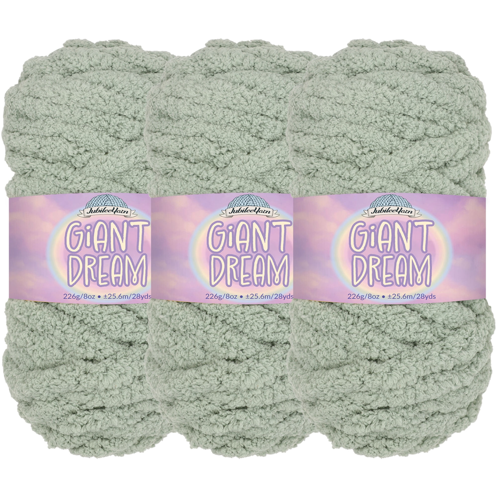JubileeYarn Giant Dream Yarn - Jumbo Polyester - 226g/Skein - Daydream - 3 Skeins