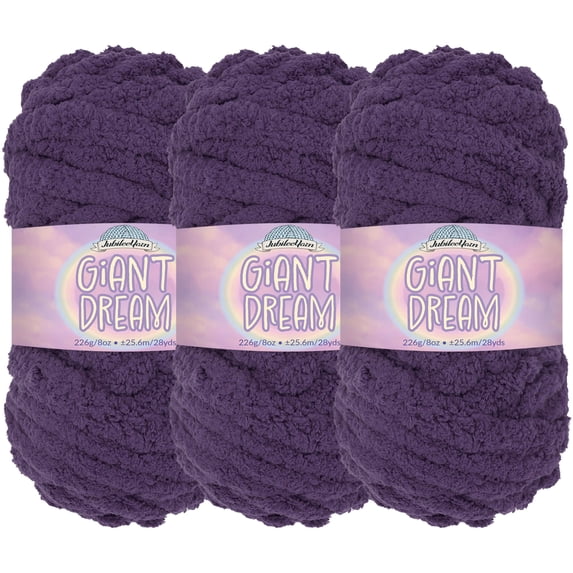 JubileeYarn Giant Dream Yarn - Jumbo Polyester - 226g/Skein - Fantasy - 3 Skeins