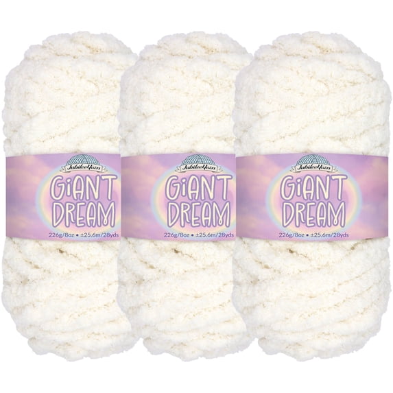 JubileeYarn Giant Dream Yarn - Jumbo Polyester - 226g/Skein - Idyllic - 3 Skeins