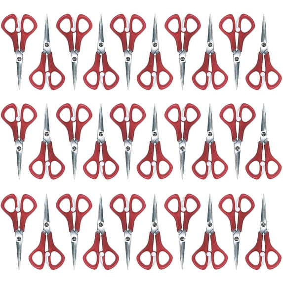 JubileeYarn Hand Dandy Straight Embroidery Scissors - Red - 30 Units