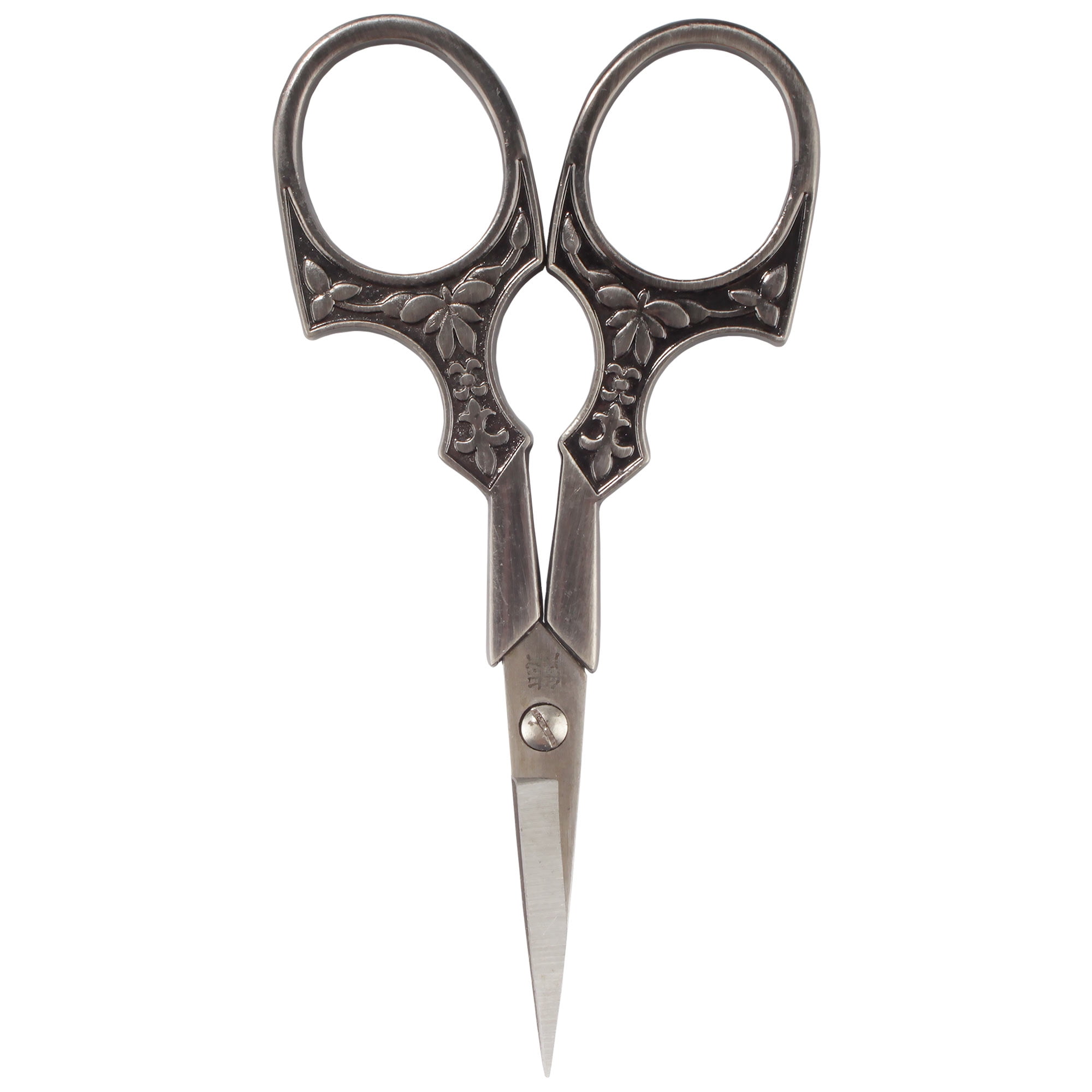 JubileeYarn Heirloom Craft Embroidery Scissors w/ Decorative Cast Antique Look Handles - Antique Silver
