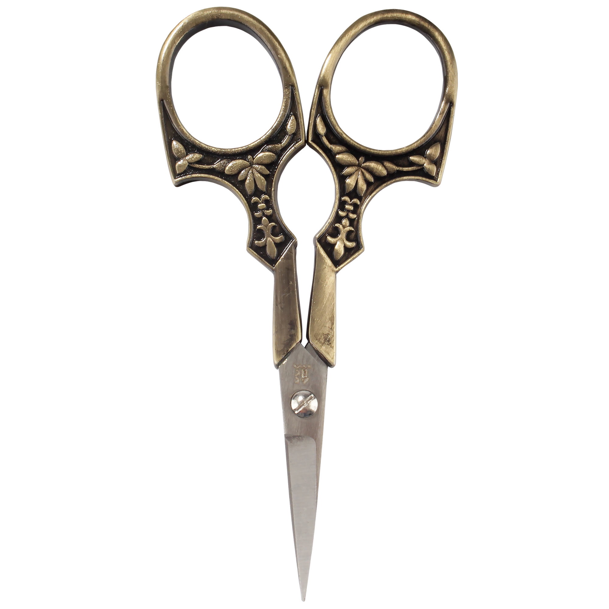 JubileeYarn Heirloom Craft Embroidery Scissors w/ Decorative Cast Antique Look Handles - Bronze