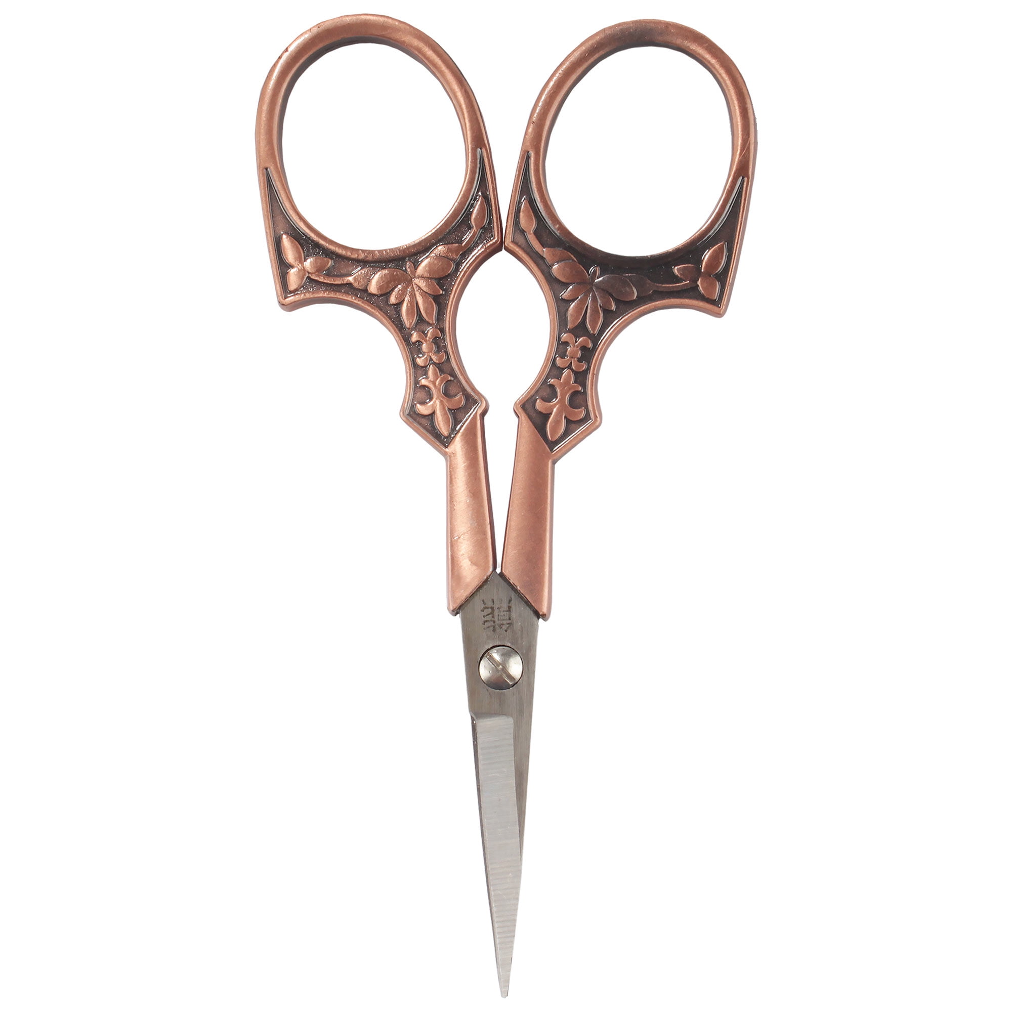 JubileeYarn Heirloom Craft Embroidery Scissors w/ Decorative Cast Antique Look Handles - Copper