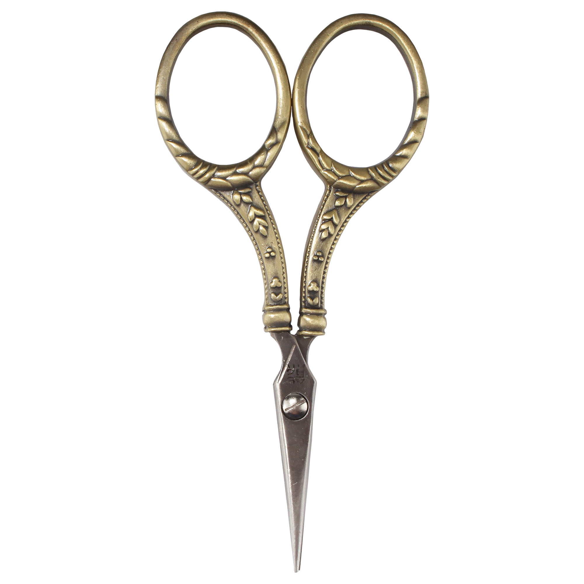 JubileeYarn Heirloom Craft Embroidery Scissors w/ Decorative Cast Floral Handles - Bronze