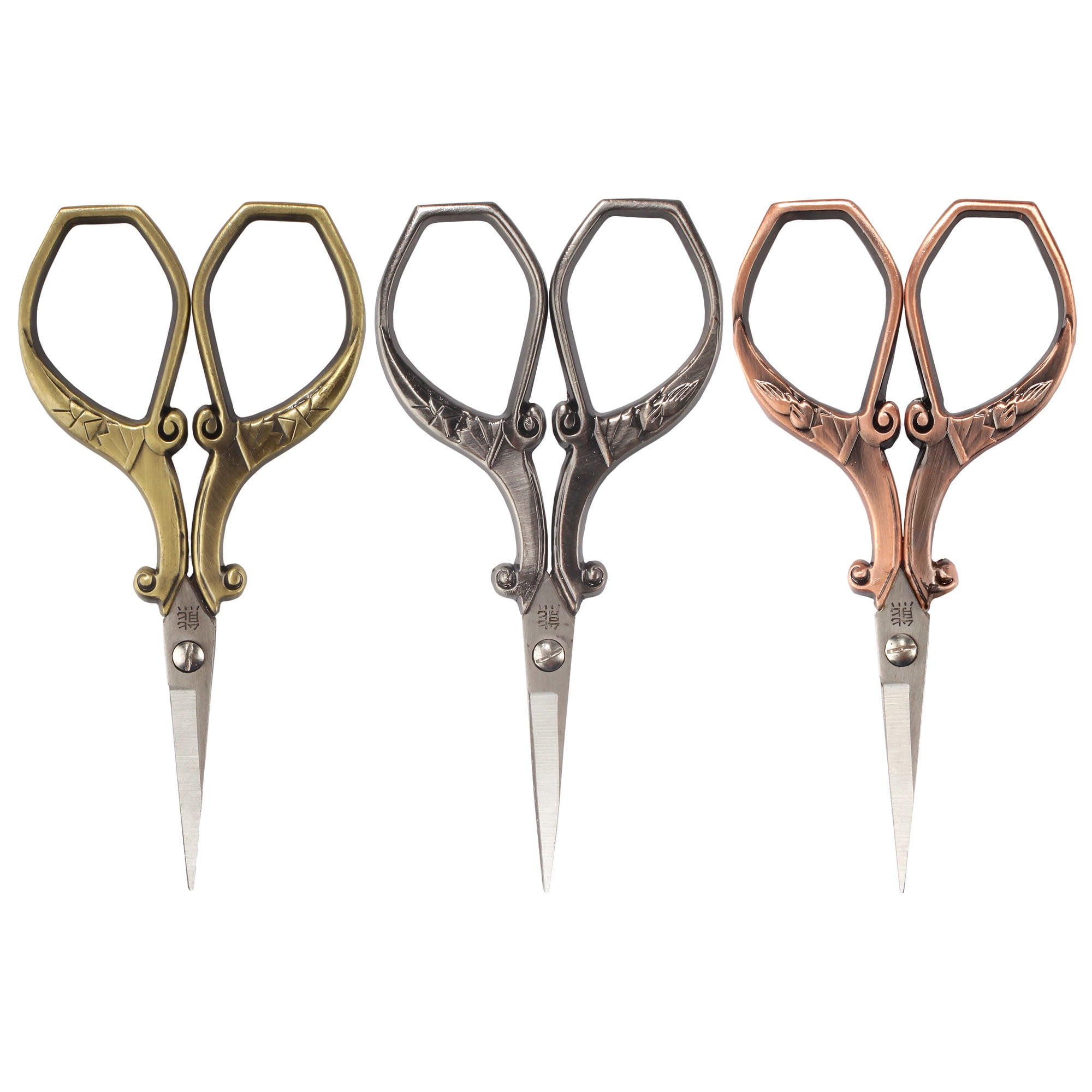 JubileeYarn Heirloom Craft Embroidery Scissors w/ Decorative Cast Handles Chinese Wing and Cloud - S06 Assortment