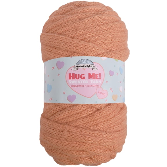 JubileeYarn Hug Me! Sweater Yarn - Jumbo Polyester - 300g/Skein - Mwah - 1 Skein
