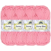 JubileeYarn Lacery Yarn - Chunky Cotton - 100g/Skein - Marina Pink - 4 Skeins