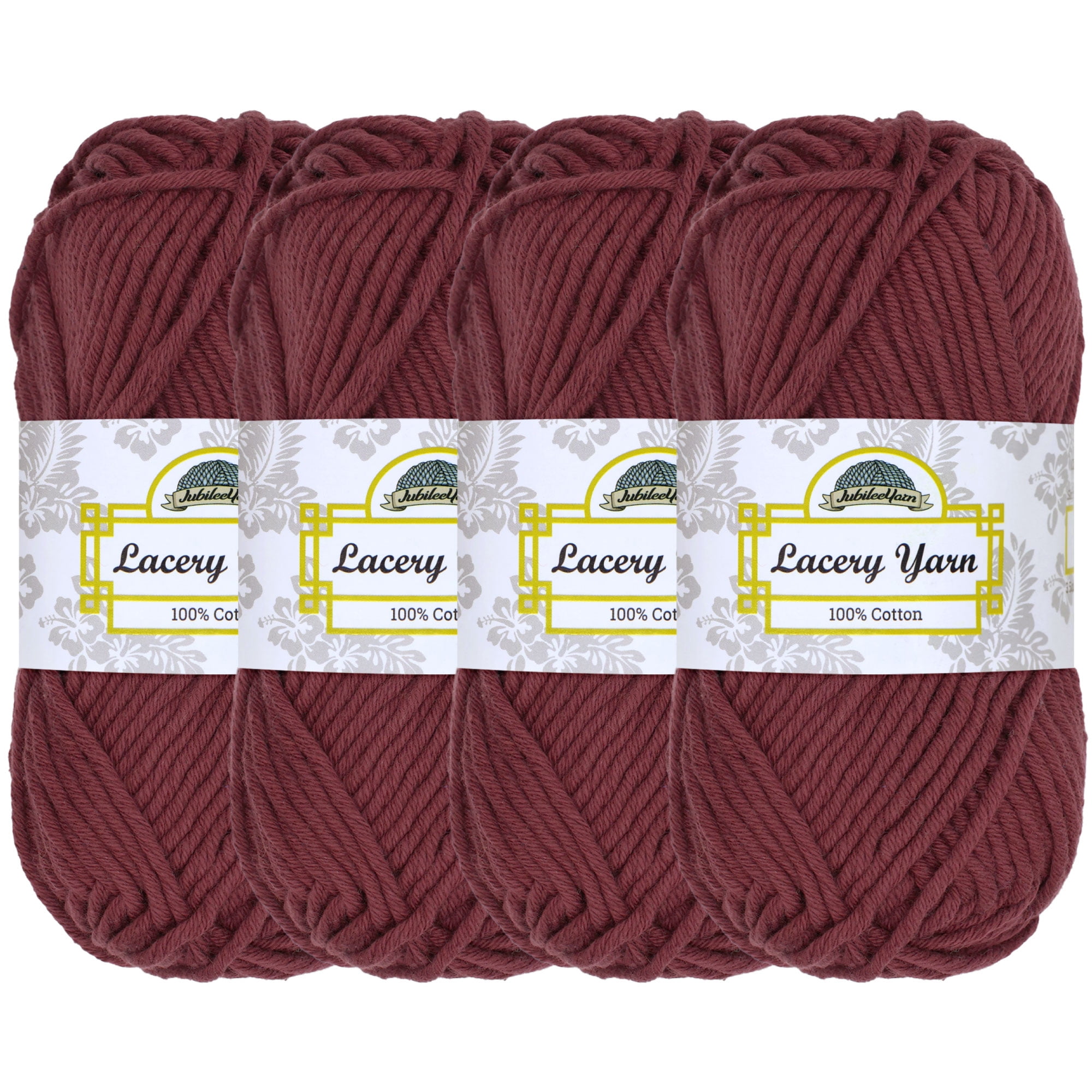 JubileeYarn Lacery Yarn - Chunky Cotton - 100g/Skein - Plum Raisin - 4 ...