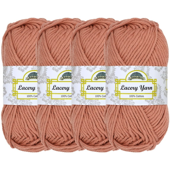 JubileeYarn Lacery Yarn - Chunky Cotton - 100g/Skein - Rose Dawn - 4 Skeins