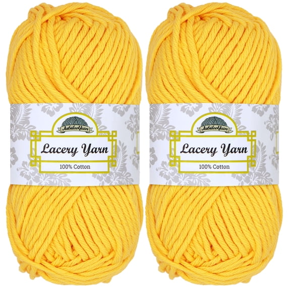 JubileeYarn Lacery Yarn - Chunky Cotton - 100g/Skein - Super Sunshine - 2 Skeins