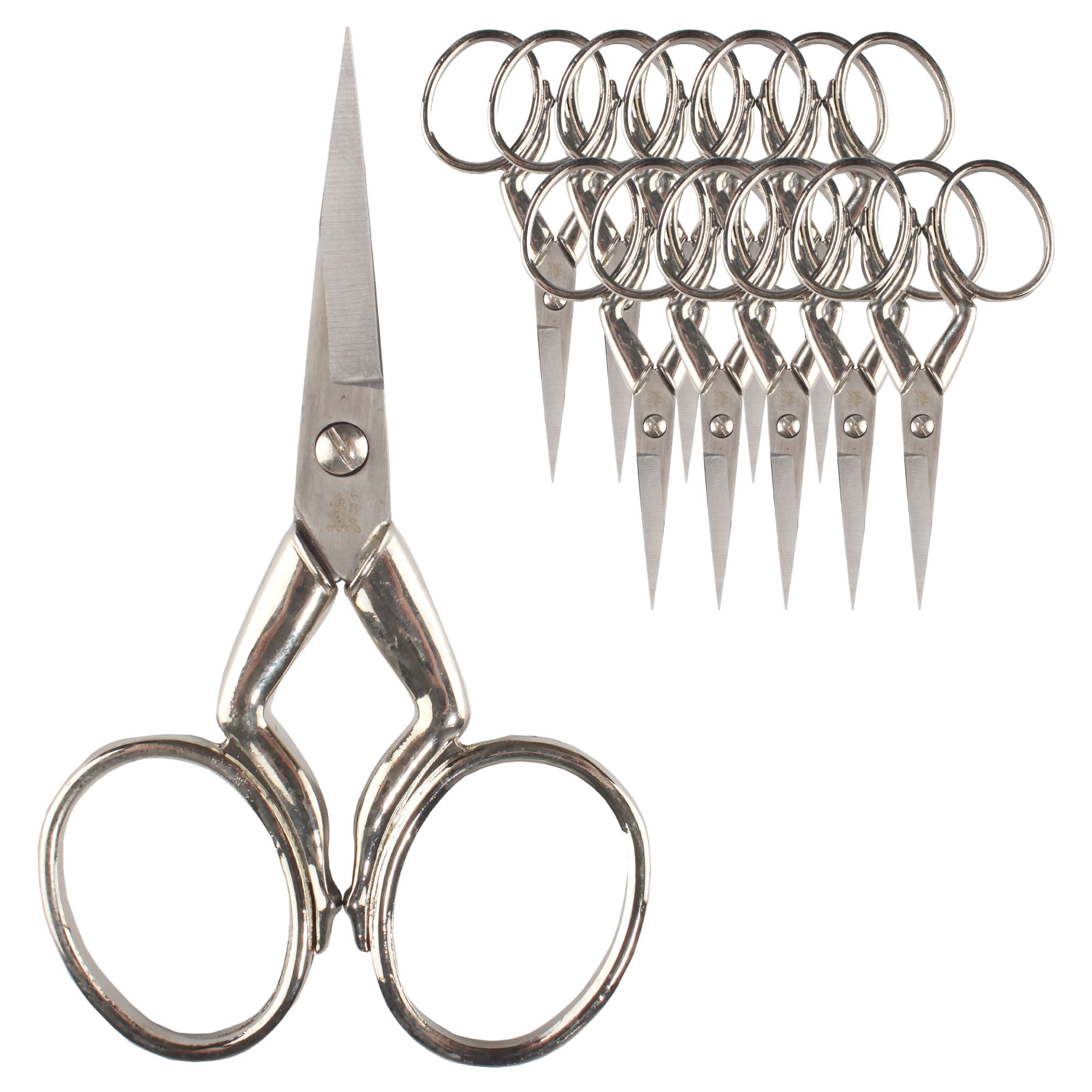 JubileeYarn Leg Shaped Cast Embroidery Craft Scissors - Silver - 10 Pairs