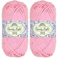 thumbnail image 1 of JubileeYarn Dainty Light Yarn - 100g/Skein Worsted Weight Cotton - 103 Marina Pink - 2 Skeins, 1 of 7