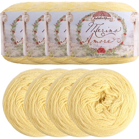 JubileeYarn Merino Amore Yarn - 100g/Cake Sport Weight Merino Wool - Milano - 4 Cakes01 Milano4 Cakes