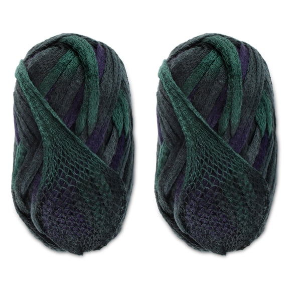 JubileeYarn Mesh Fishnet Yarn - Chunky Acrylic - 200g/Skein - Moss - 2 Skeins