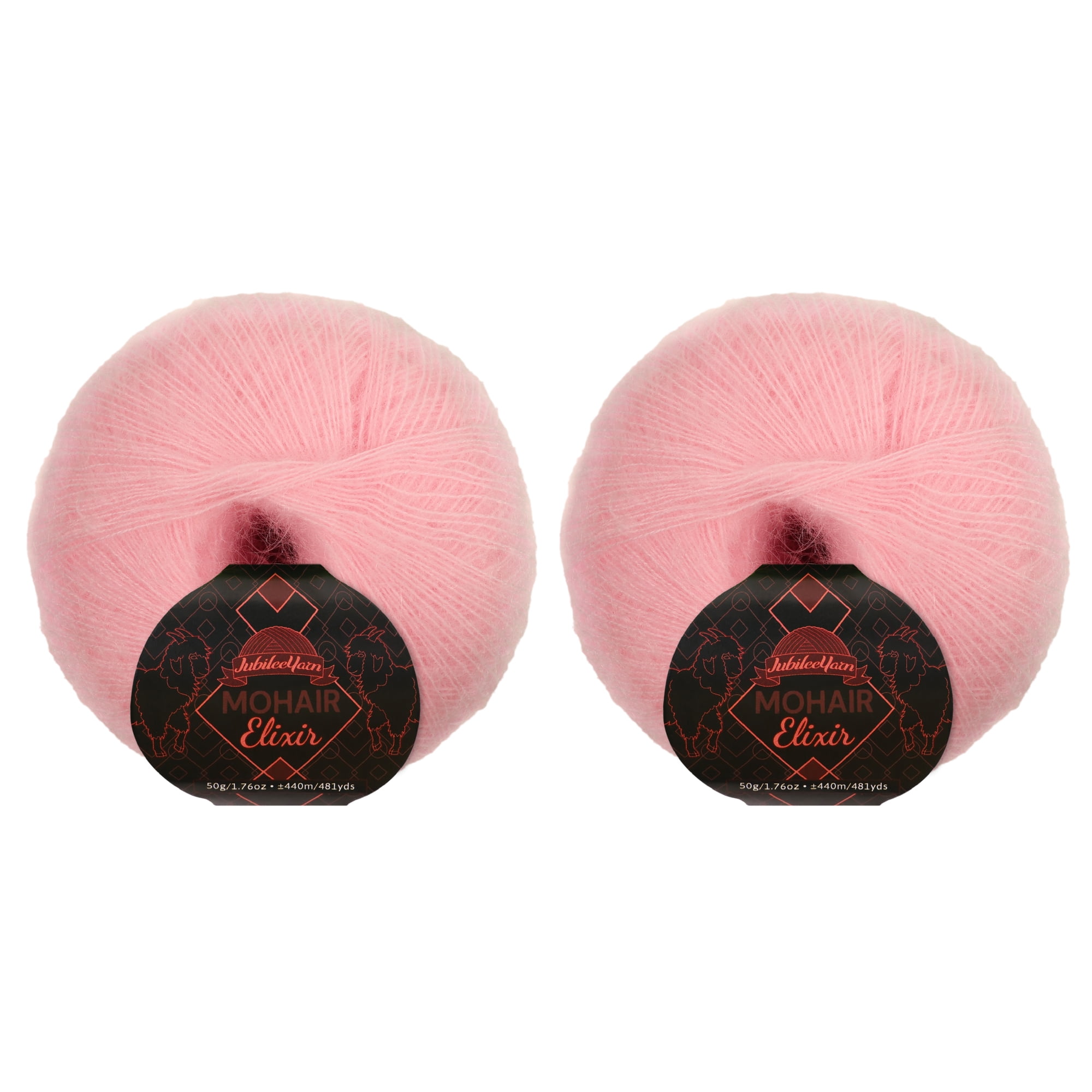 JubileeYarn Mohair Elixir Yarn - 50g/Ball Baby Wool Blend - Dragonfruit ...