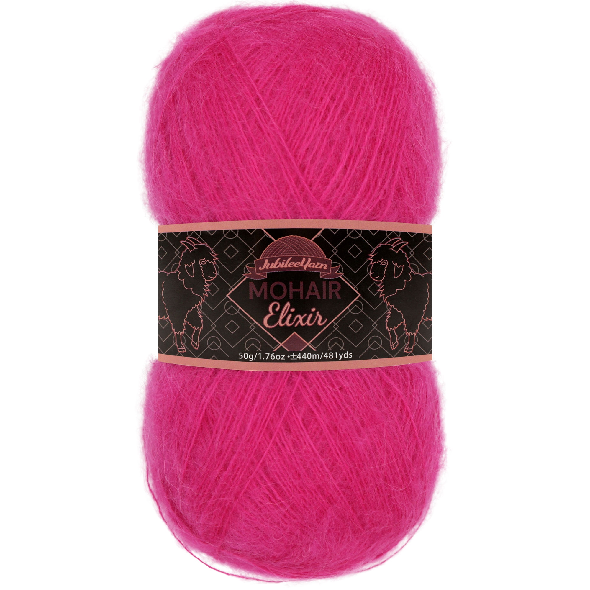 JubileeYarn Mohair Elixir Yarn - 50g/Skein Baby Wool Blend - Cherub's Cup - 1 Skein